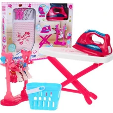 Інтерактивний прасувальний набір для дітей 3+ Парова праска + Складна дошка + Аксесуари 16 шт.