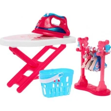 Интерактивный гладильный набор для детей 3+ Паровой утюг + Складная доска + Аксессуары 16 шт.