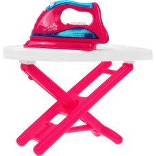 Интерактивный гладильный набор для детей 3+ Паровой утюг + Складная доска + Аксессуары 16 шт.