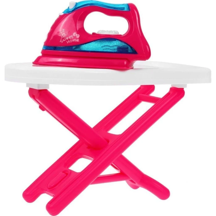 Интерактивный гладильный набор для детей 3+ Паровой утюг + Складная доска + Аксессуары 16 шт.