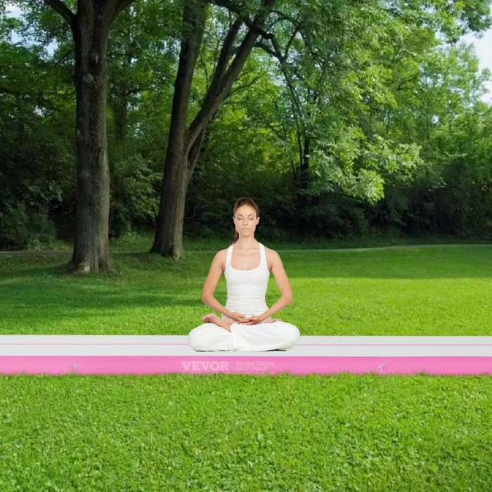 Надувной коврик VEVOR 498 x 101 x 10 см, бело-розовый