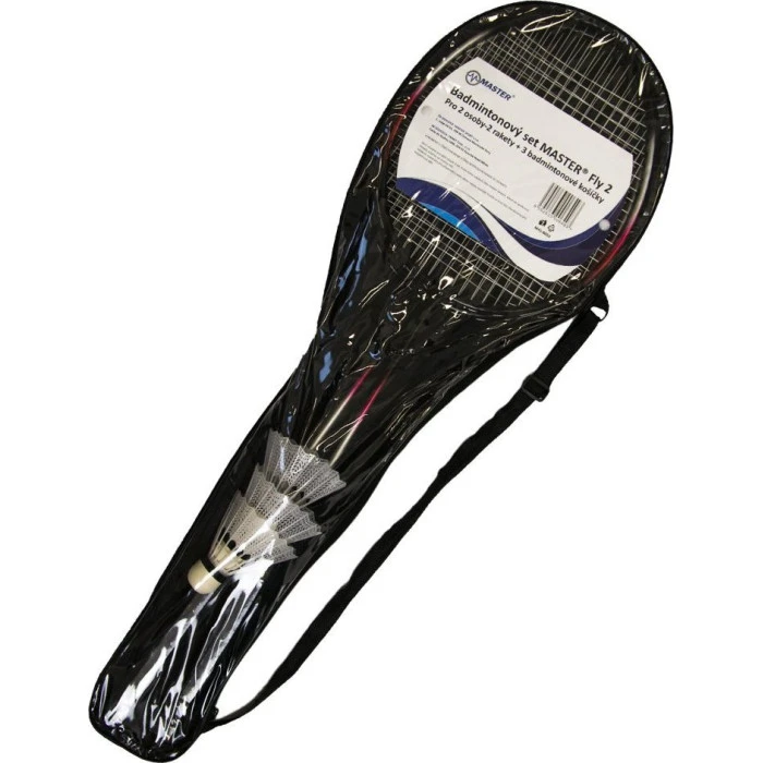 Набор для бадминтона MASTER Fly 2, черно-красный.