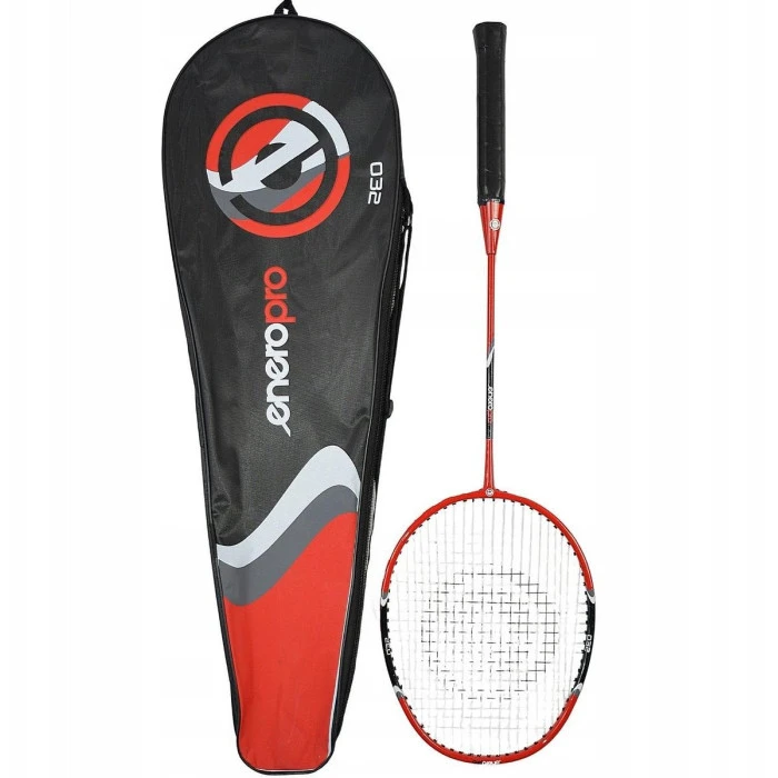 Ракетка для бадминтона ENERO PRO 32, черно-красная.