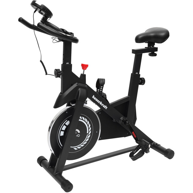 Велотренажер Bauerkraft чорно-білий