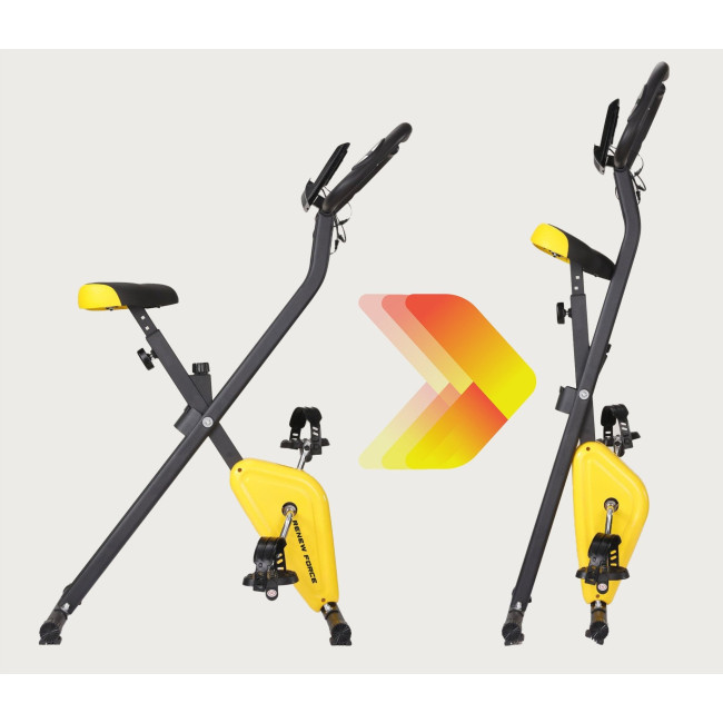 Велотренажер Renew Force QIKtech жовто-чорний