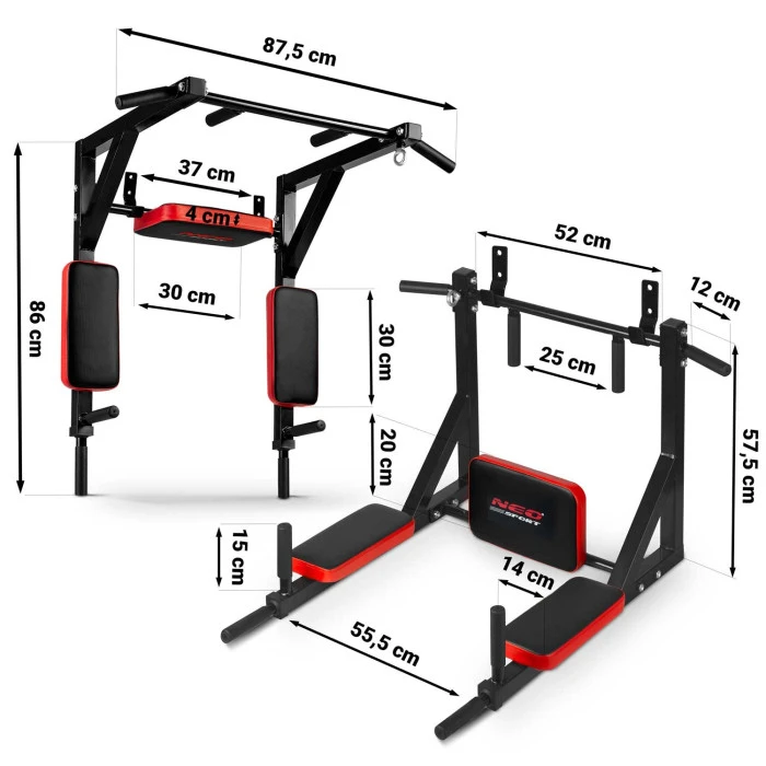 Турник на стену со спинкой NS-319