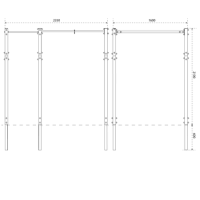 Драбина вулична горизонтальна з турніком для підтягувань K-Sport KSOZ009