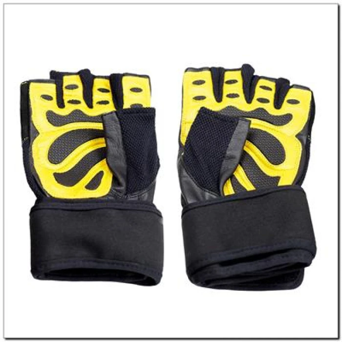 Фитнес-рукавицы мужские RST01 HMS – черно-желтые/размер XL