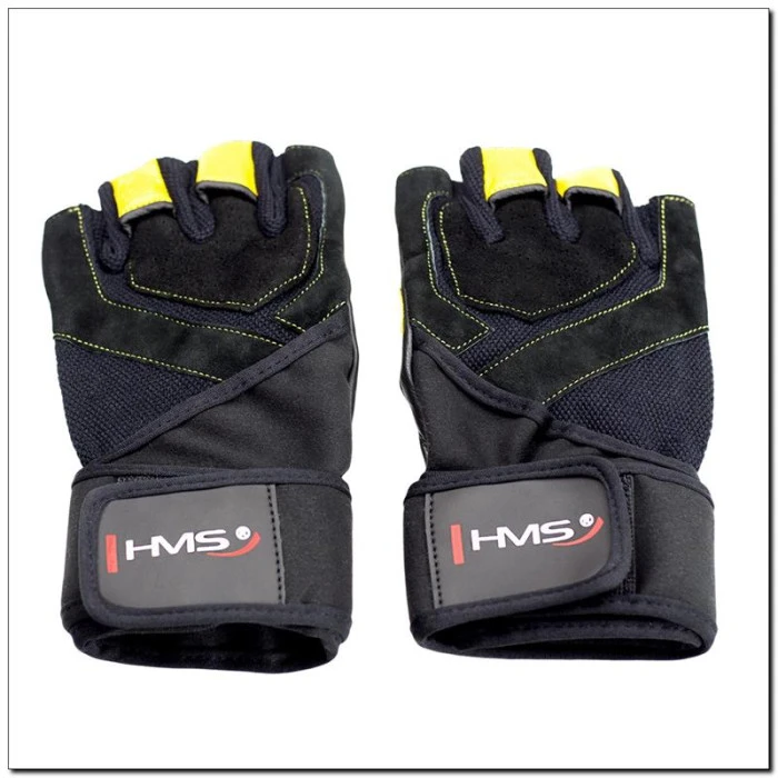 Фитнес-рукавицы мужские RST01 HMS – черно-желтые/размер XL