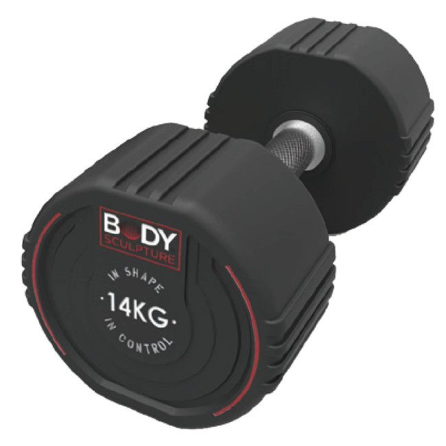 Гантель стальная Body Sculpture TPU BW 133, 14 кг