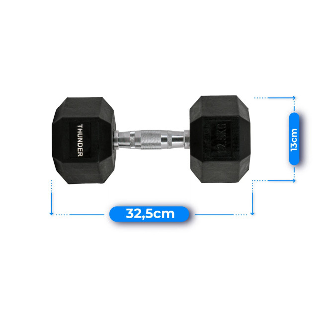 Гантель шестигранный THUNDER 12,5 кг