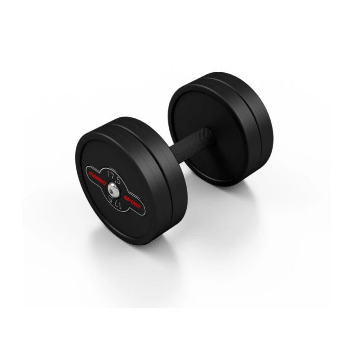 Гантель стальная прорезиненная Marbo Sport 17,5 кг черная