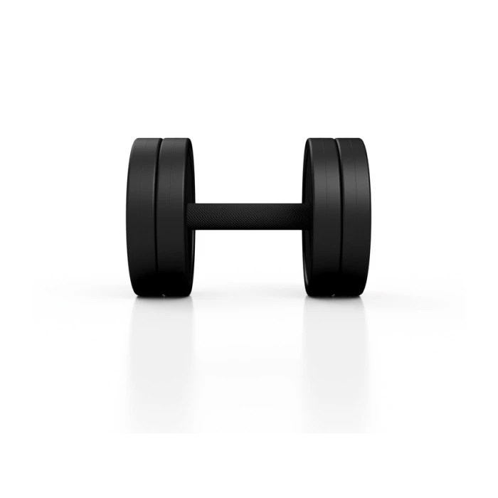 Гантель стальная прорезиненная Marbo Sport 17,5 кг черная