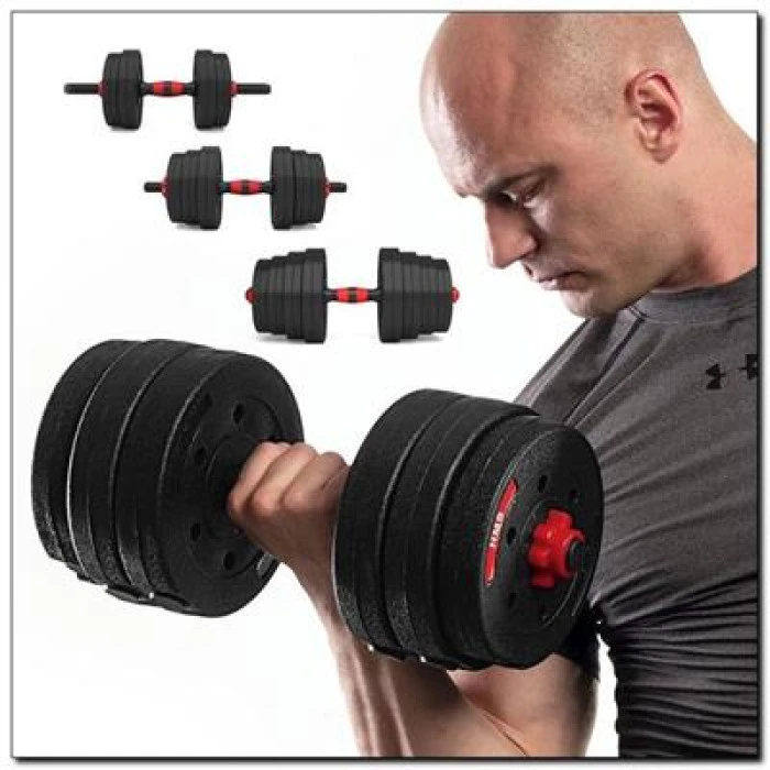 Набор штанга+гантели HMS SGР30 - 30 кг, черно-красный.