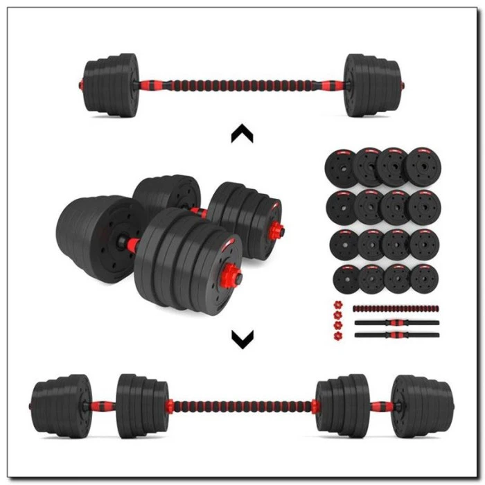 Набор штанга+гантели HMS SGР30 - 30 кг, черно-красный.