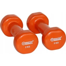 Чугунные гантели Master с виниловым покрытием 2 кг x 2