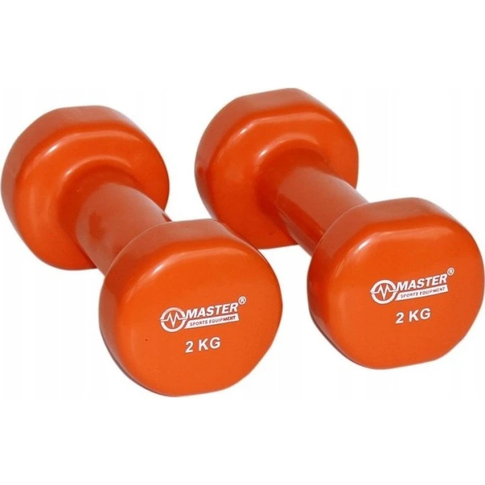 Чугунные гантели Master с виниловым покрытием 2 кг x 2