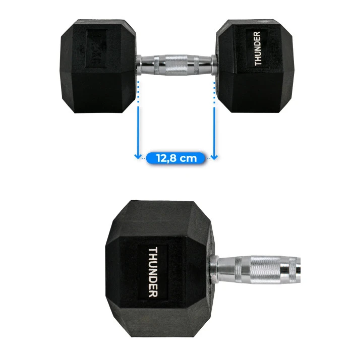Гантель шестигранный THUNDER 17,5 кг