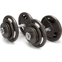 Гантели разборные чугунные Abarqs HKS-40, 2 х 20 кг.