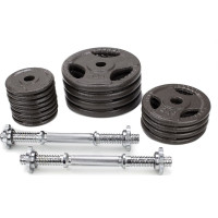 Гантели разборные чугунные Abarqs HKS-40, 2 х 20 кг.