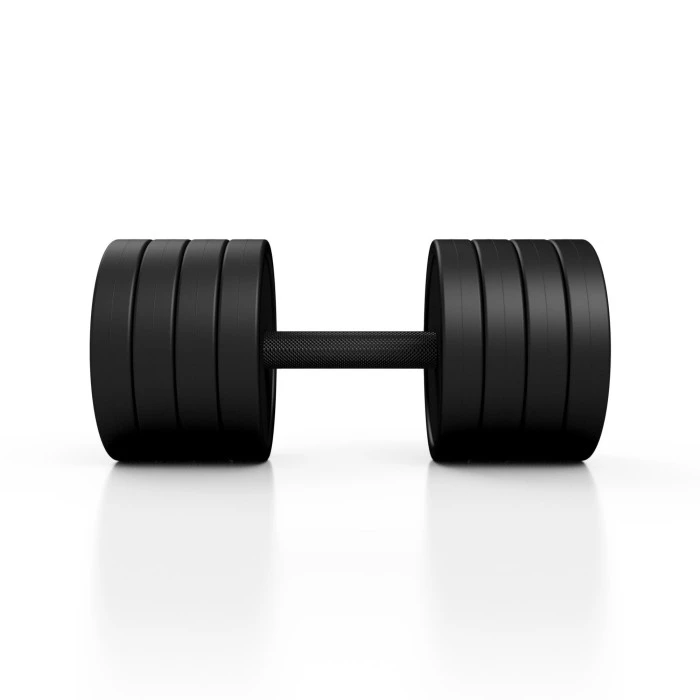 Гантель сталева прогумована Marbo Sport 30 кг чорна