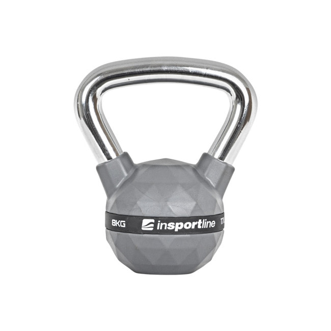 Гиря с резиновым покрытием inSPORTline Kettlebell PU 8 кг