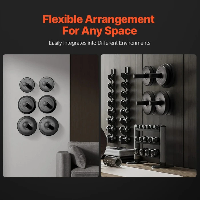 Настенный крепеж для весовых дисков VEVOR, черный