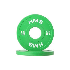 Диски олимпийские HMS CBRS10 2х1 кг, зеленые