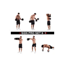 Гантели разборные HMS SGN130 PRO 6-в-1 со штангой и гирями 30 кг.