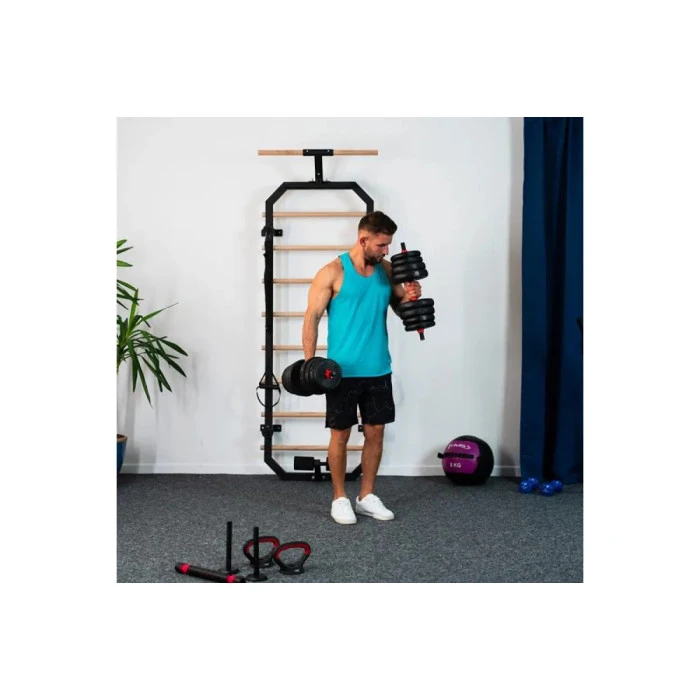 Гантели разборные HMS SGN130 PRO 6-в-1 со штангой и гирями 30 кг.