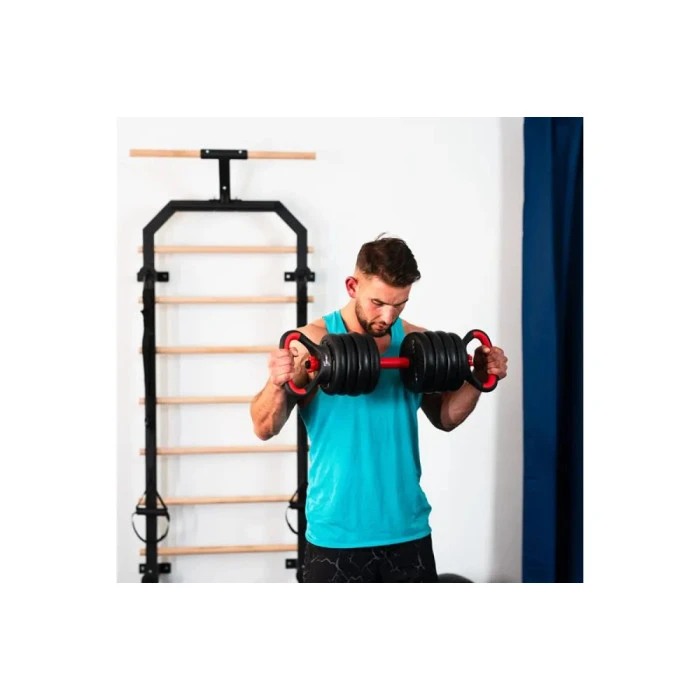 Гантели разборные HMS SGN130 PRO 6-в-1 со штангой и гирями 30 кг.