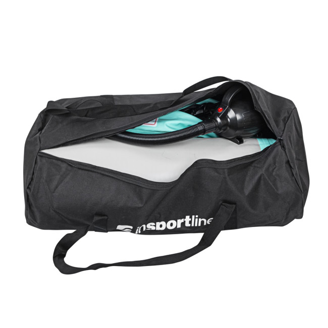 Надувной коврик Airtrack inSPORTline Airstunt 300x100 см, серо-бирюзовый