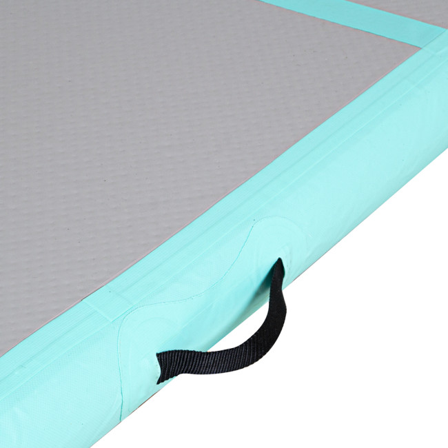 Надувной коврик Airtrack inSPORTline Airstunt 300x100 см, серо-бирюзовый
