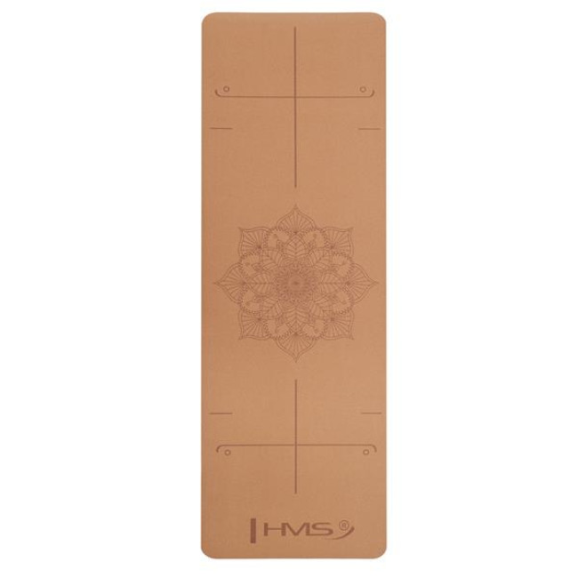 Коврик для йоги и фитнеса HMS YM11 пробковый