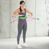 Набор обруч с отягощением HMS SHHW01 зеленый + пояс для талии HMS BR163 красный