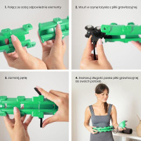 Набор обруч с отягощением HMS SHHW01 зеленый + пояс для талии HMS BR163 красный