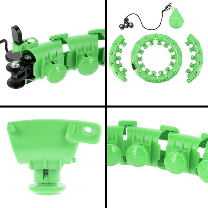 Набір обруч з обтяженням HMS SHHW01 зелений + пояс для талії HMS BR163 червоний