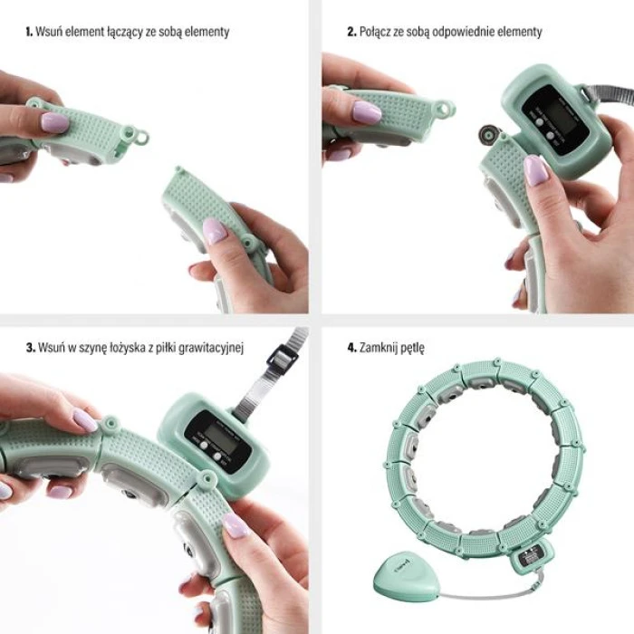 Обруч магнітний з вагою + лічильником HMS HHM14 зелений