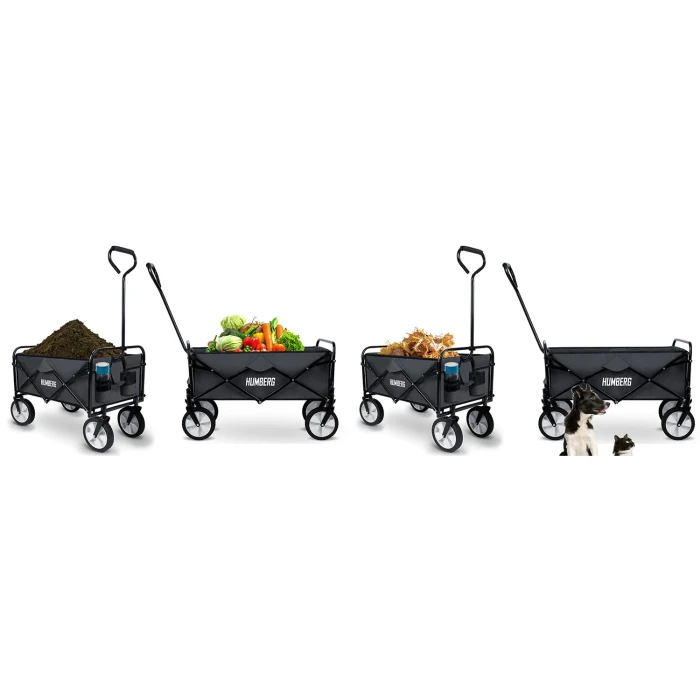 Тележка раскладная с сеткой Humberg HM-511 80 л, черная