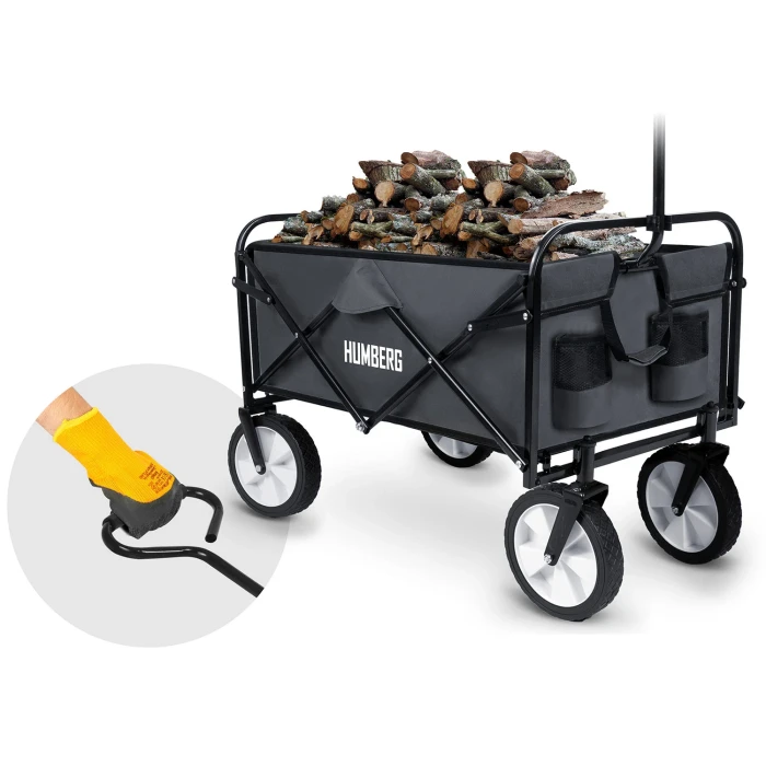 Тележка раскладная с сеткой Humberg HM-511 80 л, черная