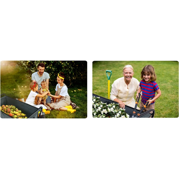 Тележка раскладная с сеткой Humberg HM-511 80 л, черная