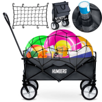 Тележка раскладная с сеткой Humberg HM-511 80 л, черная
