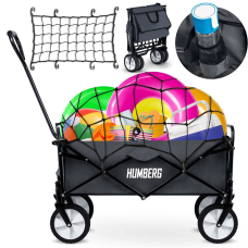 Тележка раскладная с сеткой Humberg HM-511 80 л, черная