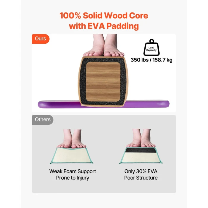 Детская гимнастическая балка VEVOR МД-89 2,4м, бежевый