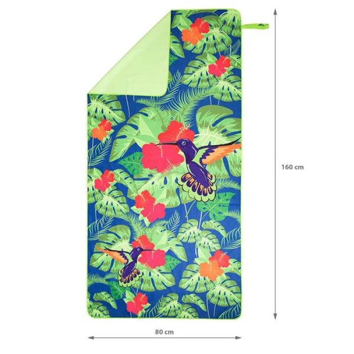 Полотенце из микрофибры 160х80 см NILS NCR14 FLOWERS