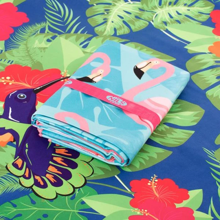 Полотенце из микрофибры 160х80 см NILS NCR14 FLOWERS