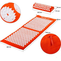 Акупрессурный коврик MXSTP с подушкой MOVIT 130 x 50 см, оранжевый массажный