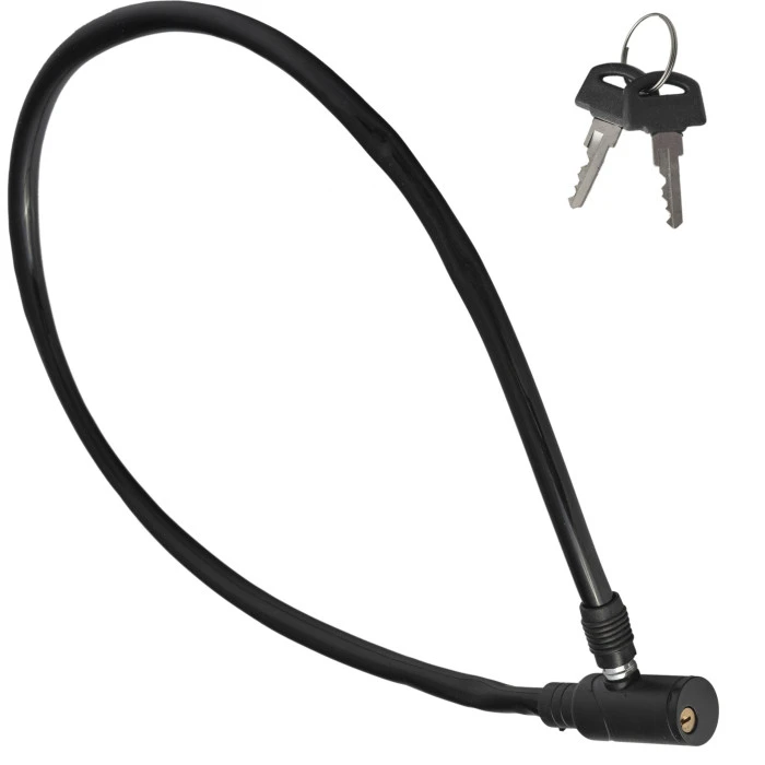 Замок велосипедный 8x800мм, черный