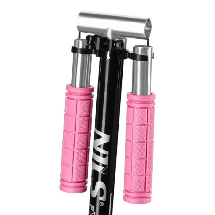 Самокат складной Nils Extreme HM1302, черно-розовый