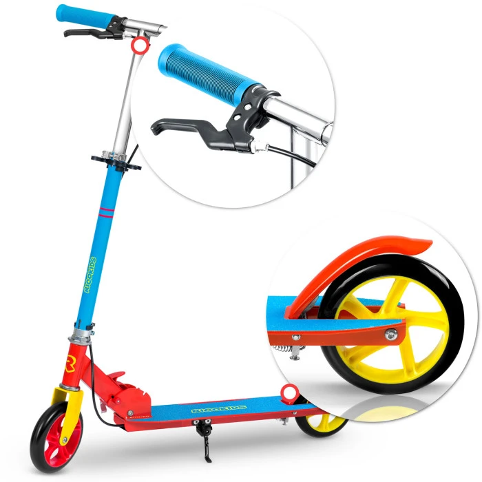 Детский самокат Ricokids Kodi голубовато-красный